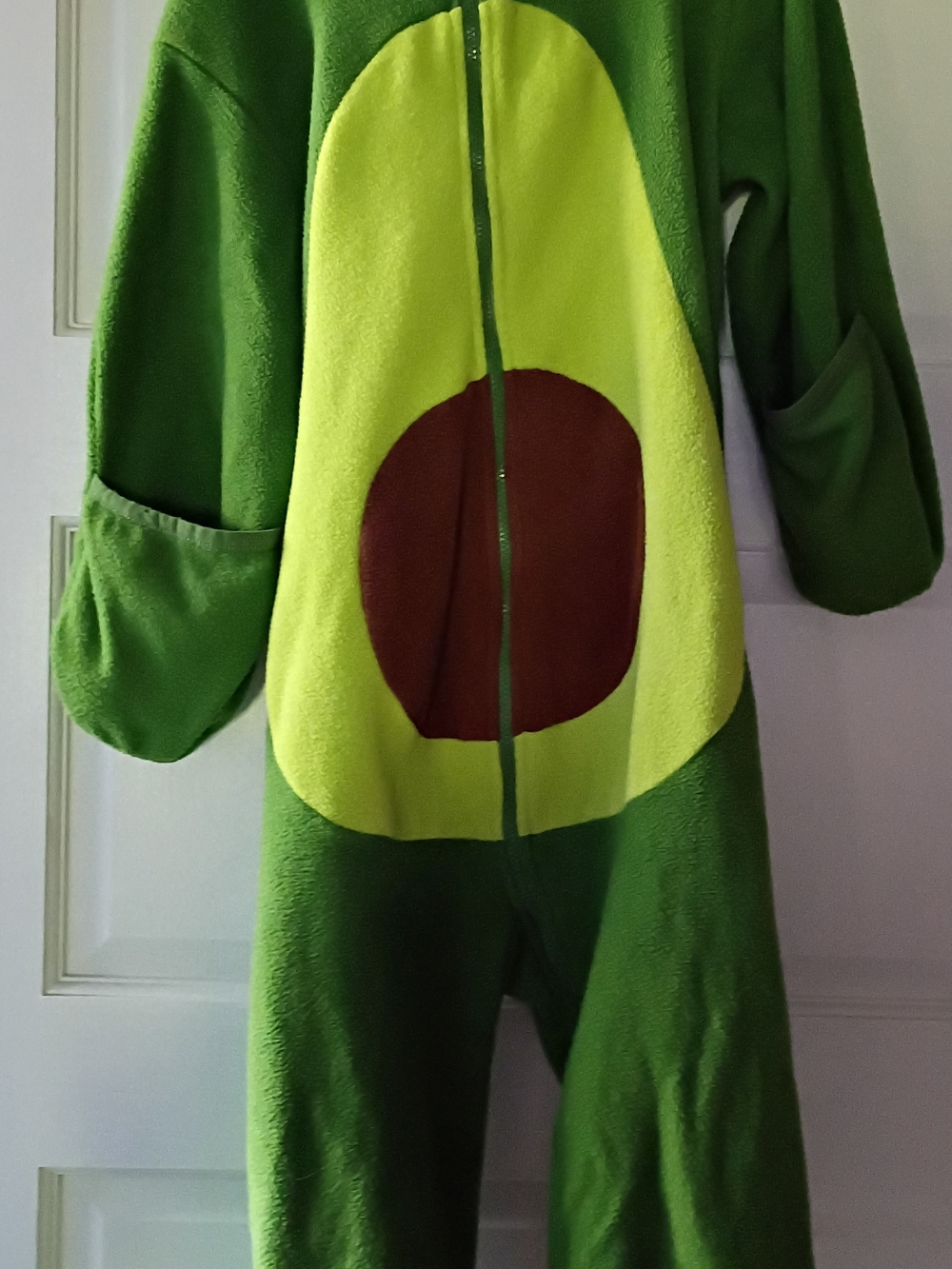 Kids Green Avocado One-Piece Bodysuit with Front Zipper